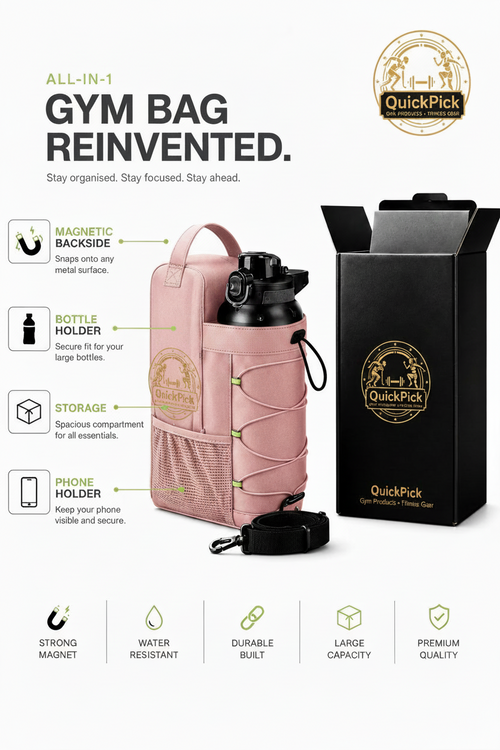 QuickPick Hang Free Magnetic Gym Bag (Magnetic Clip)